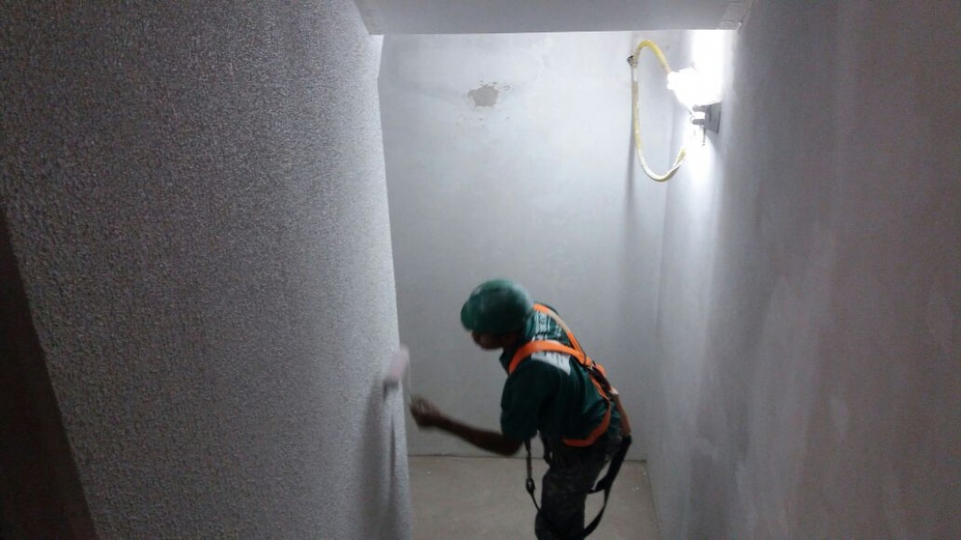 Textura rolada na escada - Foto atualizada 03/08/2017
